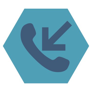 Gelen arama düz vektör simgesi