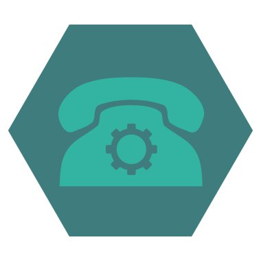 Telefon ayarları düz vektör simgesi