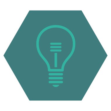 Lamba ampul düz vektör simgesi