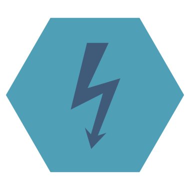 Yüksek Gerilim Düz Vektör Sembolü