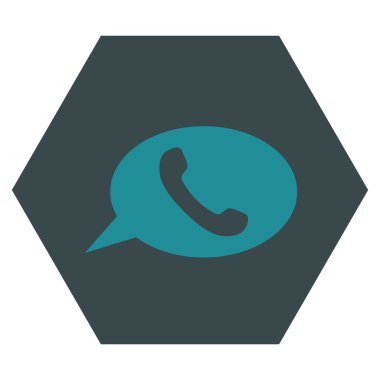 Telefon Mesajı Düz Vektör Sembolü