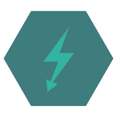 Electric Strike Düz Vektör Sembolü