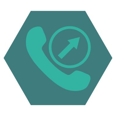 Giden çağrı düz vektör piktogram