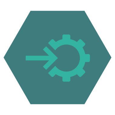 COG Tümleştirme düz vektör simgesi