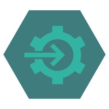 COG Tümleştirme düz vektör piktogram