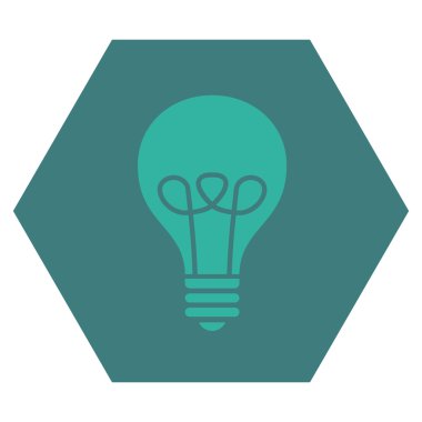 Lamba ampul düz vektör simgesi