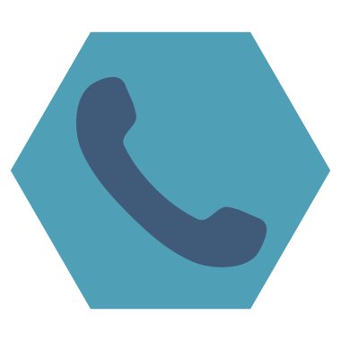 Alıcı düz vektör sembol telefon