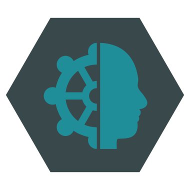 Akıl düz vektör piktogram