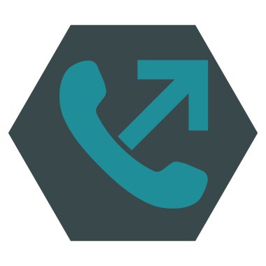 Giden arama düz vektör simgesi