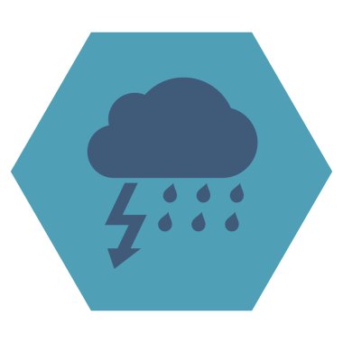 Fırtına düz vektör simgesi