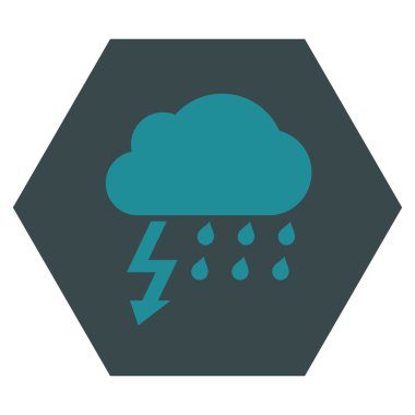 Fırtına düz vektör simgesi