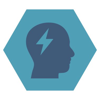 Beyin fırtınası düz vektör simgesi