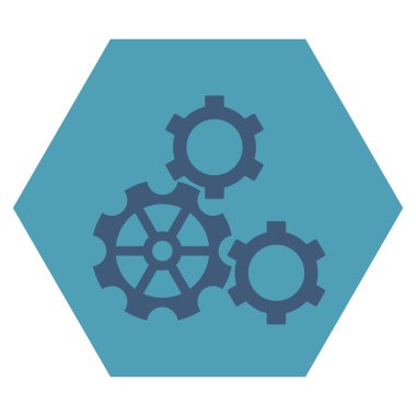 dişliler düz vektör simgesi