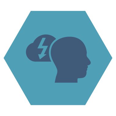 Beyin fırtınası düz vektör piktogram