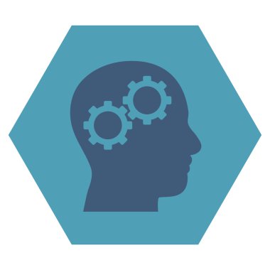 Beyin Dişlileri Düz Vektör Piktogramı