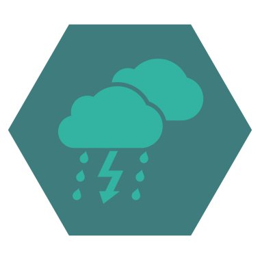 Fırtına düz vektör piktogram