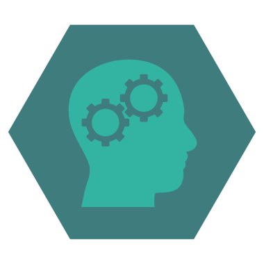 Beyin Dişlileri Düz Vektör Simgesi