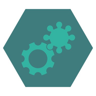 Dişliler Düz Vektör Piktogram