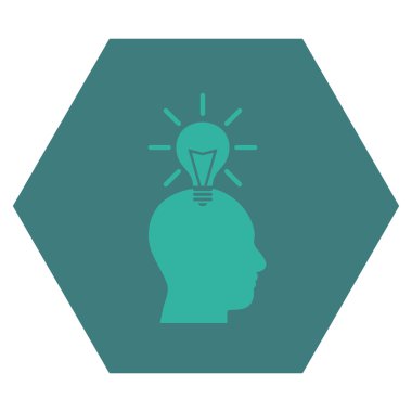 Genius Ampul Düz Vektör Sembolü