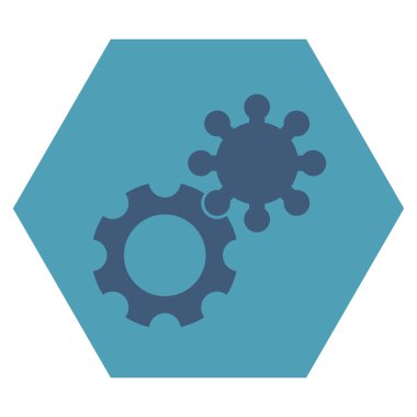 dişliler düz vektör simgesi