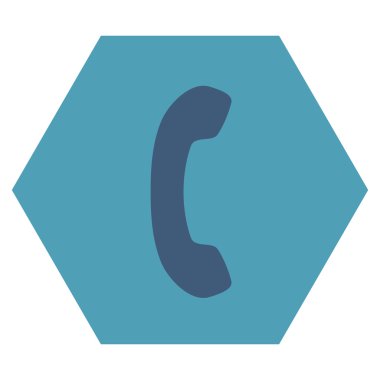 Telefon alıcı düz vektör simgesi