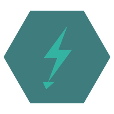 Elektrik Strike düz vektör piktogram