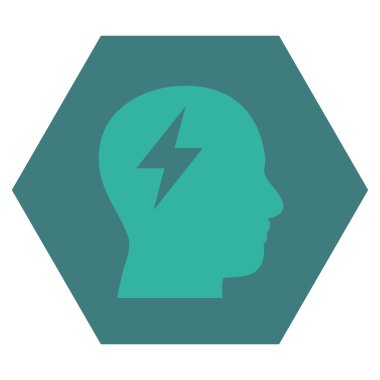 Beyin fırtınası düz vektör simgesi