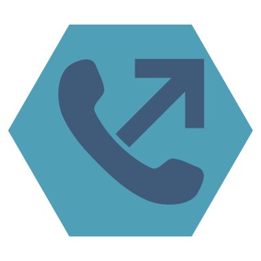 Giden çağrı düz vektör piktogram