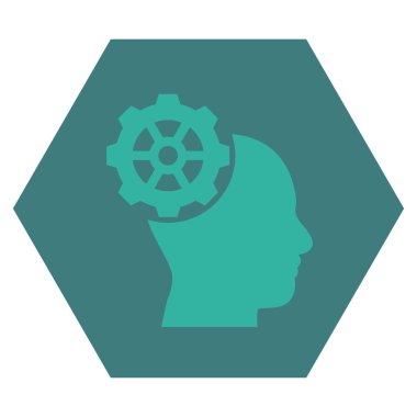 Head Gear Flat Vektör Sembolü