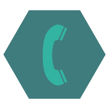 Alıcı düz vektör sembol telefon