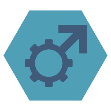 Teknolojik Potence düz vektör piktogram