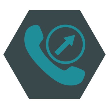 Giden çağrı düz vektör piktogram