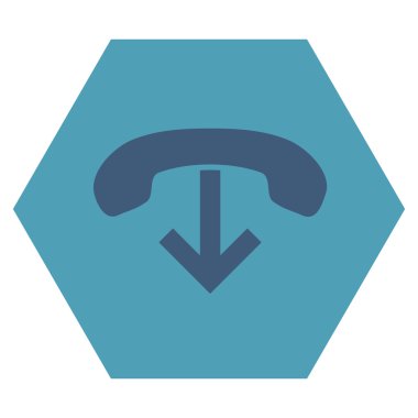 Düz vektör piktogram telefon asmak