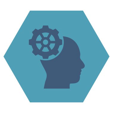 Head Gear Flat Vektör Simgesi