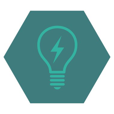 Elektrik Ampul düz vektör simgesi