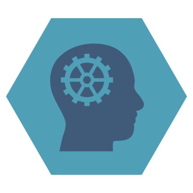 Akıl Düz Vektör Simgesi