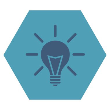 Elektrik ışık düz vektör piktogram