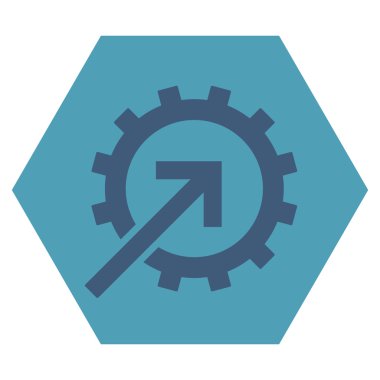 COG Tümleştirme düz vektör simgesi