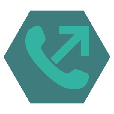 Giden arama düz vektör simgesi