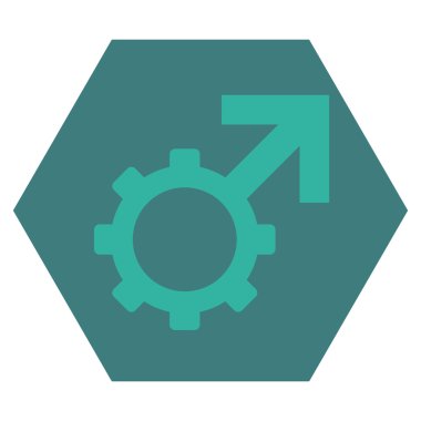 Teknolojik Potence Flat Vector Symbol