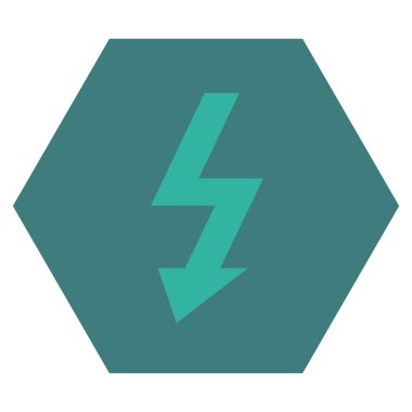 Yüksek gerilim düz vektör piktogram