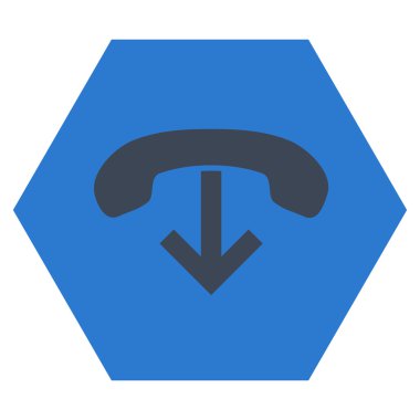 Düz vektör piktogram telefon asmak