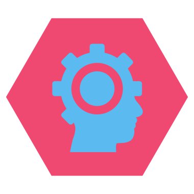 Cyborg Gear Flat Vektör Sembolü