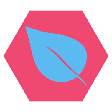 Yaprak düz vektör piktogram bitki