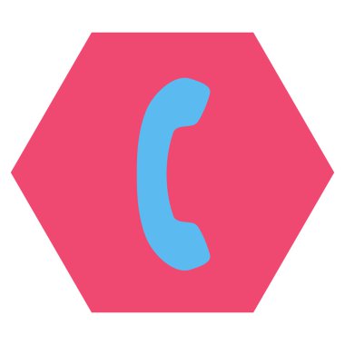 Alıcı düz vektör sembol telefon