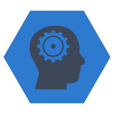 Akıl düz vektör piktogram