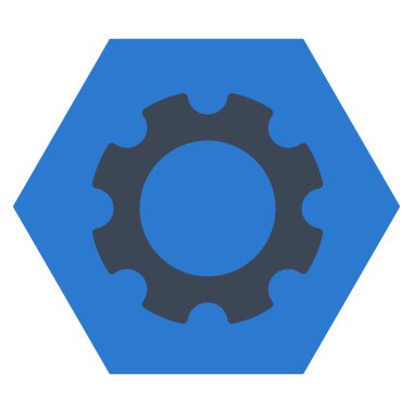 dişli düz vektör simgesi