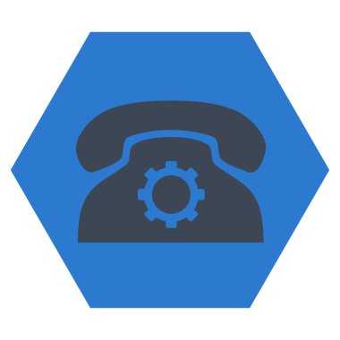 Telefon ayarları düz vektör simgesi