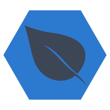 Bitki yaprak düz vektör simgesi