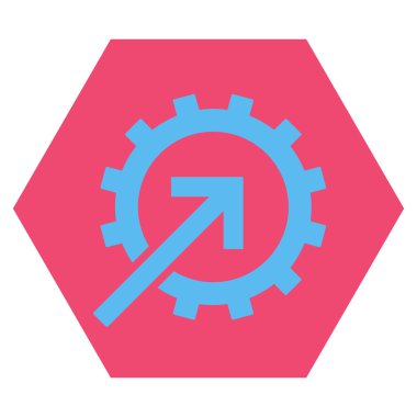 COG Tümleştirme düz vektör piktogram